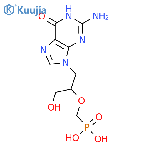Phosphonic acid,P-[[2-(2-amino-1,6-dihydro-6-oxo-9H-purin-9-yl)-1-(hydroxymethyl)ethoxy]methyl]- structure