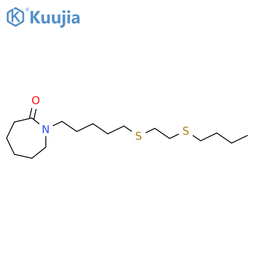 1-[5-(2-butylsulfanylethylsulfanyl)pentyl]azepan-2-one structure