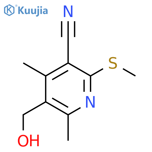 3-Pyridinecarbonitrile, 5-(hydroxymethyl)-4,6-dimethyl-2-(methylthio)- structure
