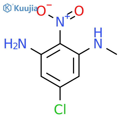 1,3-Benzenediamine, 5-chloro-N-methyl-2-nitro- structure
