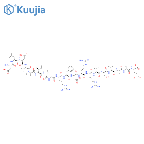L-Glutamic acid, L-a-aspartyl-L-leucyl-L-a-aspartyl-L-valyl-L-prolyl-L-isoleucyl-L-prolylglycyl-L-arginyl-L-phenylalanyl-L-a-aspartyl-L-arginyl-L-arginyl-L-valyl-L-seryl-L-valyl-L-alanyl-L-alanyl- structure
