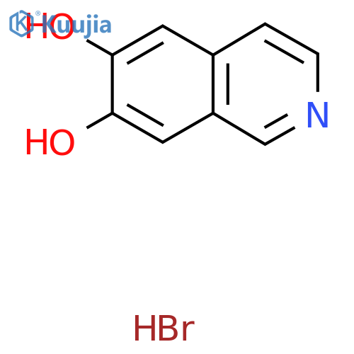 6,7-Isoquinolinediol, hydrobromide structure