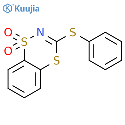 1,4,2-Benzodithiazine, 3-(phenylthio)-, 1,1-dioxide structure