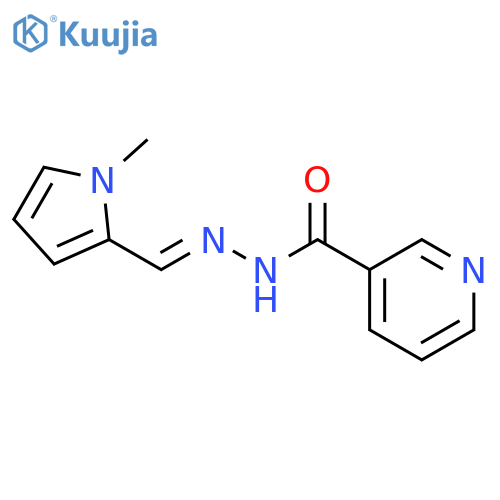 3-Pyridinecarboxylic acid, [(1-methyl-1H-pyrrol-2-yl)methylene]hydrazide structure