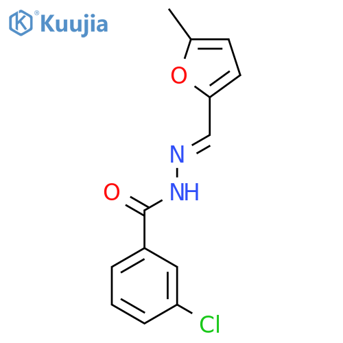 Benzoic acid, 3-chloro-, [(5-methyl-2-furanyl)methylene]hydrazide structure
