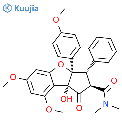1H-Cyclopenta[b]benzofuran-2-carboxamide, 2,3,3a,8b-tetrahydro-8b-hydroxy-6,8-dimethoxy-3a-(4-methoxyphenyl)-N,N-dimethyl-1-oxo-3-phenyl-, (2R,3S,3aR,8bR)- structure