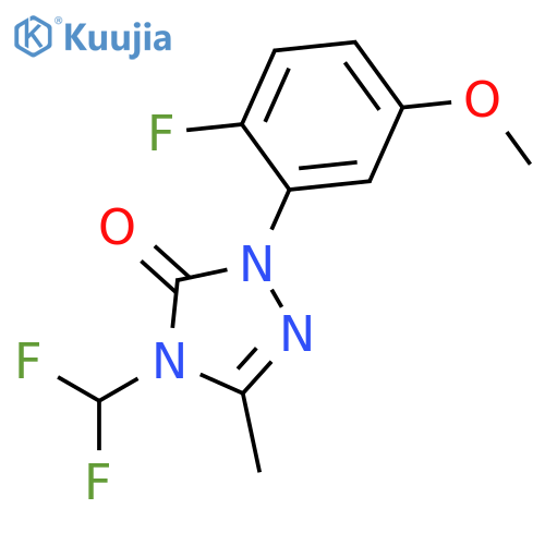 3H-1,2,4-Triazol-3-one, 4-(difluoromethyl)-2-(2-fluoro-5-methoxyphenyl)-2,4-dihydro-5-methyl- structure