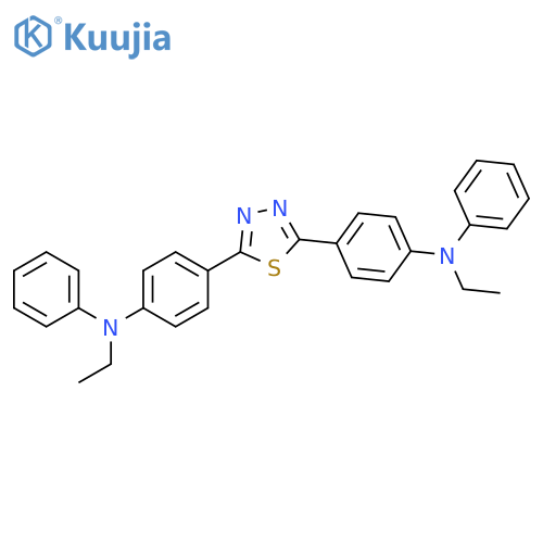 N-ethyl-4-[5-[4-(N-ethylanilino)phenyl]-1,3,4-thiadiazol-2-yl]-N-phenylaniline structure