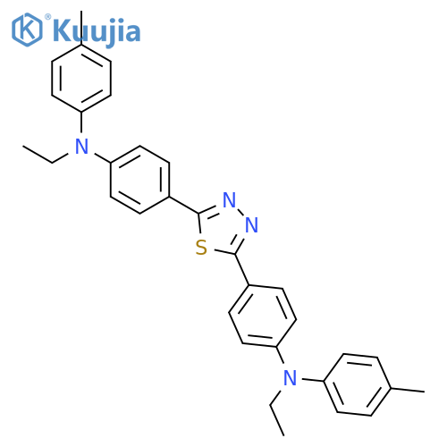 Benzenamine, 4,4'-(1,3,4-thiadiazole-2,5-diyl)bis[N-ethyl-N-(4-methylphenyl)- structure