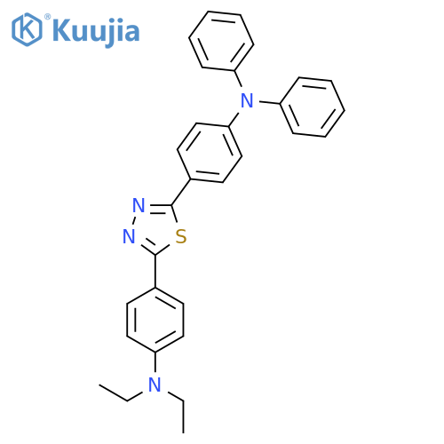 Benzenamine, 4-[5-[4-(diethylamino)phenyl]-1,3,4-thiadiazol-2-yl]-N,N-diphenyl- structure