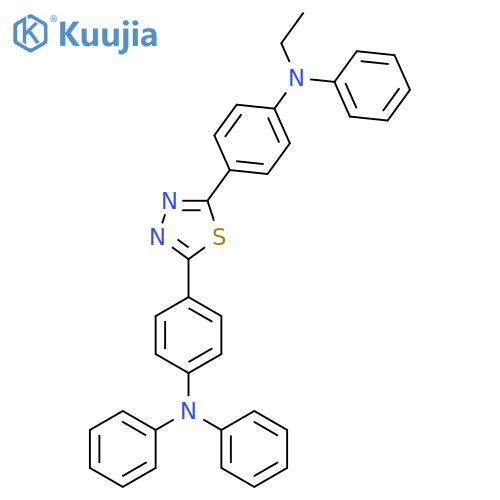Benzenamine, 4-[5-[4-(diphenylamino)phenyl]-1,3,4-thiadiazol-2-yl]-N-ethyl-N-phenyl- structure