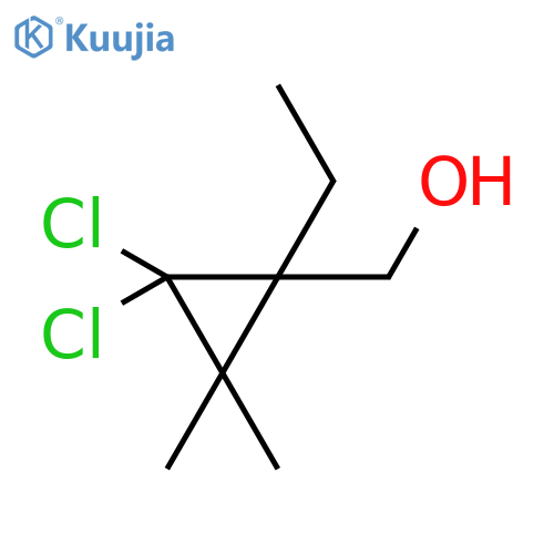 Cyclopropanemethanol, 2,2-dichloro-1-ethyl-3,3-dimethyl- structure