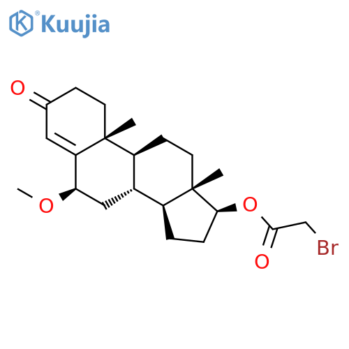 Androst-4-en-3-one, 17-[(bromoacetyl)oxy]-6-methoxy-, (6b,17b)- structure