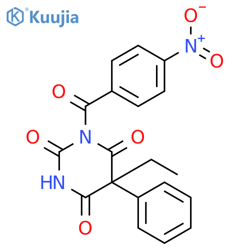 2,4,6(1H,3H,5H)-Pyrimidinetrione, 5-ethyl-1-(4-nitrobenzoyl)-5-phenyl-, (±)- structure