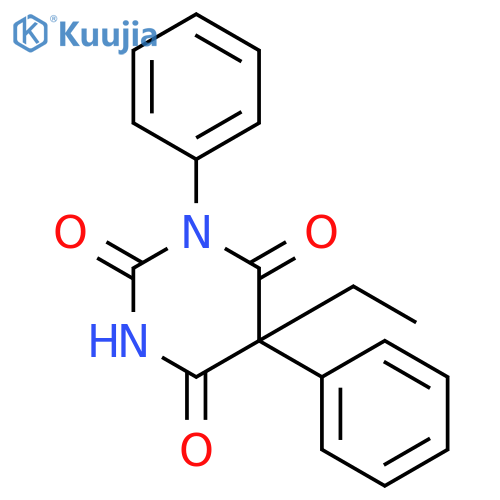 2,4,6(1H,3H,5H)-Pyrimidinetrione, 5-ethyl-1,5-diphenyl-, (-)- structure