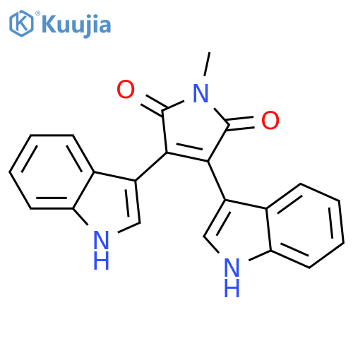 1-Methyl-3,4-bis(3-indolyl)maleimide structure
