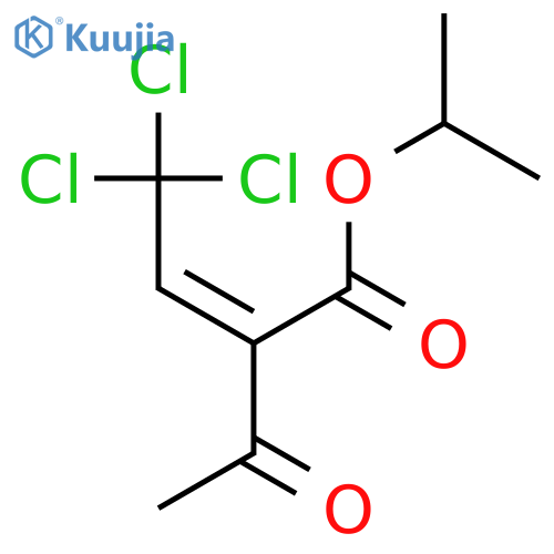 propan-2-yl 2-acetyl-4,4,4-trichlorobut-2-enoate structure