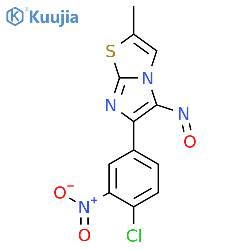 IMIDAZO[2,1-B]THIAZOLE, 6-(4-CHLORO-3-NITROPHENYL)-2-METHYL-5-NITROSO- structure