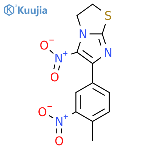 Imidazo[2,1-b]thiazole, 2,3-dihydro-6-(4-methyl-3-nitrophenyl)-5-nitro- structure