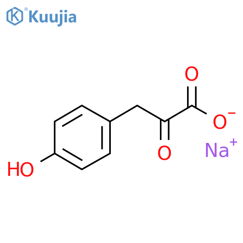 Benzenepropanoic acid, 4-hydroxy-alpha-oxo-, sodium salt (1:1) structure