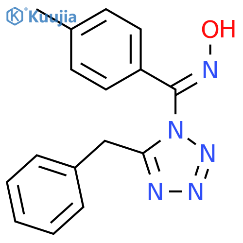 1H-Tetrazole, 1-[(hydroxyimino)(4-methylphenyl)methyl]-5-(phenylmethyl)- structure