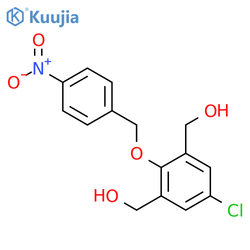 [5-chloro-3-(hydroxymethyl)-2-[(4-nitrophenyl)methoxy]phenyl]methanol structure