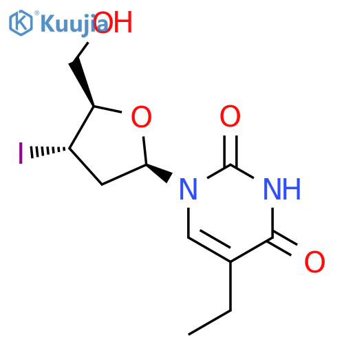 Uridine,2',3'-dideoxy-5-ethyl-3'-iodo- (9CI) structure