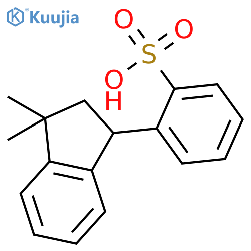 2-(3,3-dimethyl-1,2-dihydroinden-1-yl)benzenesulfonic acid structure