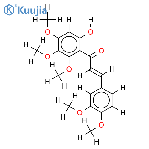 1-(6-hydroxy-2,3,4-trimethoxyphenyl)-3-(3,4-dimethoxyphenyl)propenone structure