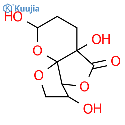 2H,5H-Furo[3',2':2,3]furo[3,4-b]pyran-5-one, hexahydro-3,5a,8-trihydroxy- structure