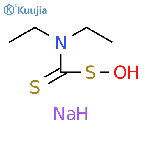Carbamothio(thioperoxoic) acid, N,N-diethyl-, sodium salt (1:1) structure