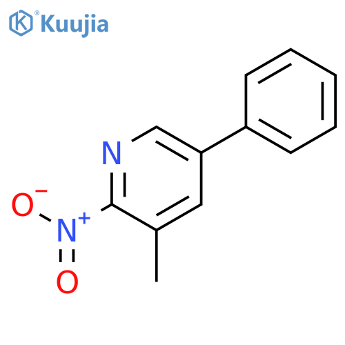 Pyridine, 3-methyl-2-nitro-5-phenyl- structure