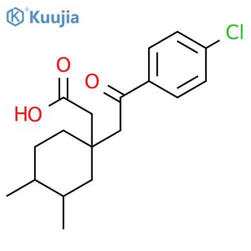 Cyclohexaneacetic acid, 1-[2-(4-chlorophenyl)-2-oxoethyl]-3,4-dimethyl- structure