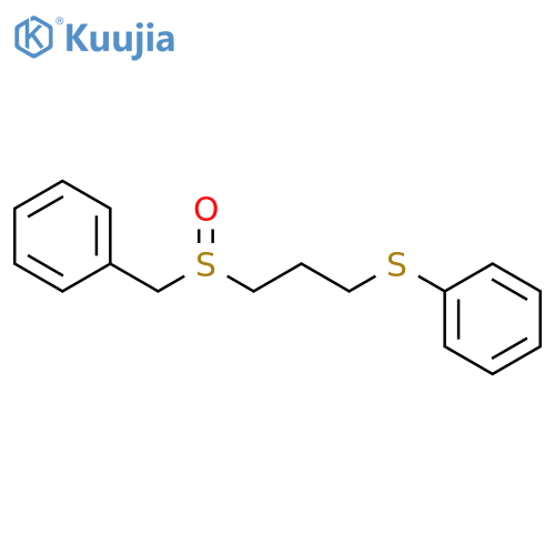 Benzene, [[3-[(phenylmethyl)sulfinyl]propyl]thio]-, (±)- structure
