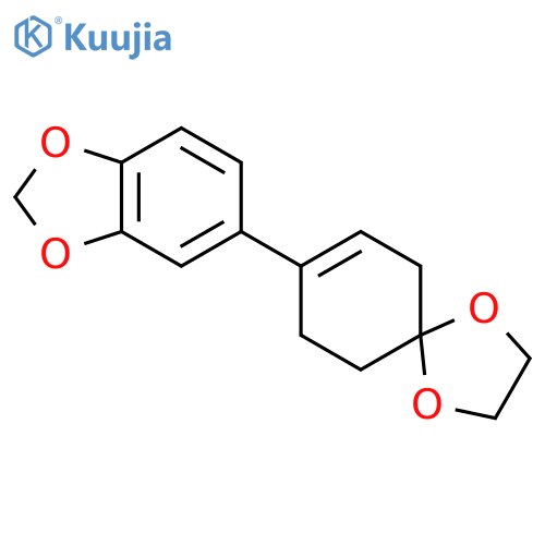 8-(1,3-benzodioxol-5-yl)-1,4-dioxaspiro[4.5]dec-7-ene structure