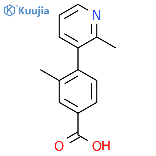 3-Methyl-4-(2-methylpyridin-3-yl)benzoic acid structure