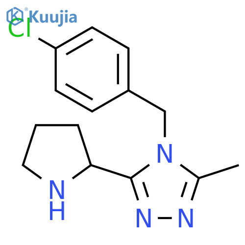 4-(4-Chlorobenzyl)-3-methyl-5-((R)-pyrrolidin-2-yl)-4H-1,2,4-triazole structure