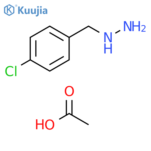 Hydrazine, [(4-chlorophenyl)methyl]-, acetate (1:1) structure