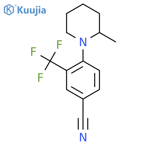 4-(2-Methylpiperidin-1-YL)-3-(trifluoromethyl)benzonitrile structure