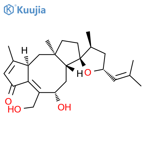 Spiro[dicyclopenta[a,d]cyclooctene-3(7H),2'(3'H)-furan]-7-one,1,2,3a,4,4',5,5',9a,10,10a-decahydro-5-hydroxy-6-(hydroxymethyl)-3',9,10a-trimethyl-5'-(2-methyl-1-propen-1-yl)-,(2'S,3'S,3aR,5S,5'R,9aR,10aR)- structure