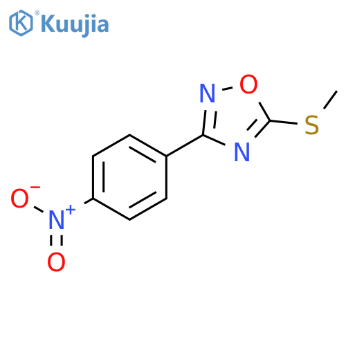 1,2,4-Oxadiazole, 5-(methylthio)-3-(4-nitrophenyl)- structure