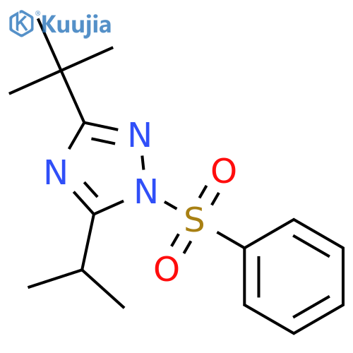 1H-1,2,4-Triazole, 3-(1,1-dimethylethyl)-5-(1-methylethyl)-1-(phenylsulfonyl)- structure