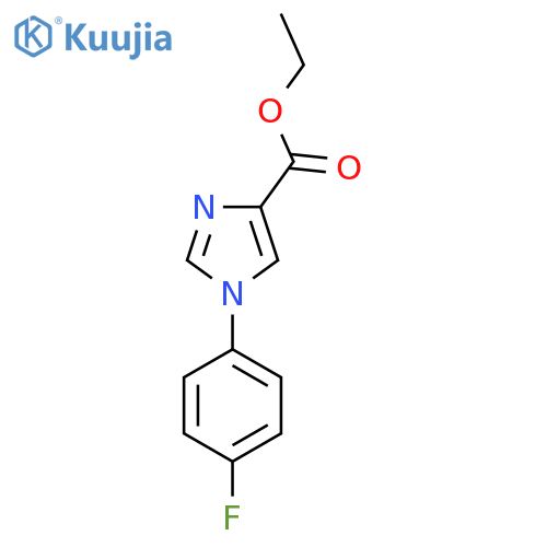 1-(4-Fluoro-phenyl)-1H-imidazole-4-carboxylic acid ethyl ester structure