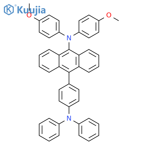 9-Anthracenamine, 10-[4-(diphenylamino)phenyl]-N,N-bis(4-methoxyphenyl)- structure