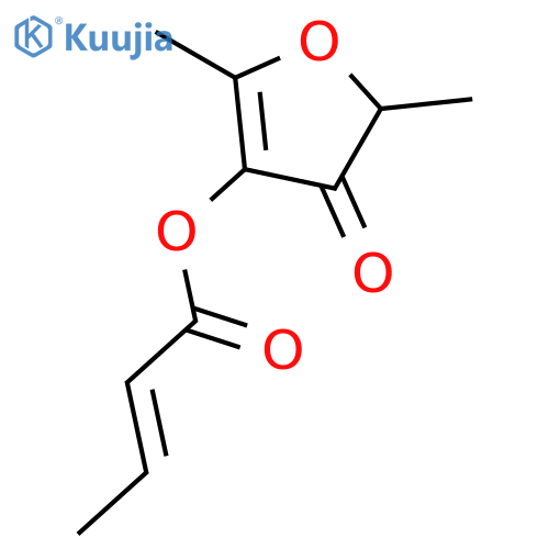 (2,5-dimethyl-4-oxofuran-3-yl) but-2-enoate structure