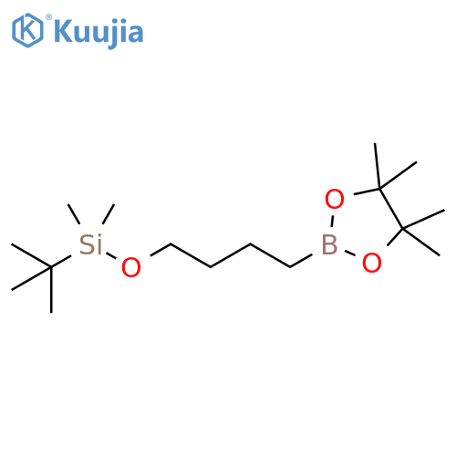 tert-Butyldimethyl(4-(4,4,5,5-tetramethyl-1,3,2-dioxaborolan-2-yl)butoxy)silane structure