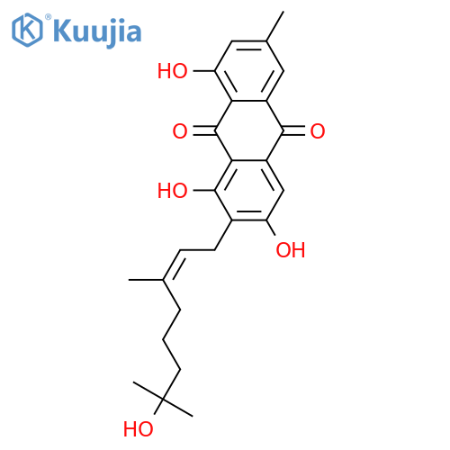 2-Geranyl-1,3,8-trihydroxy-6-methylanthraquinone; 7'-Hydroxy, 6',7'-dihydro structure