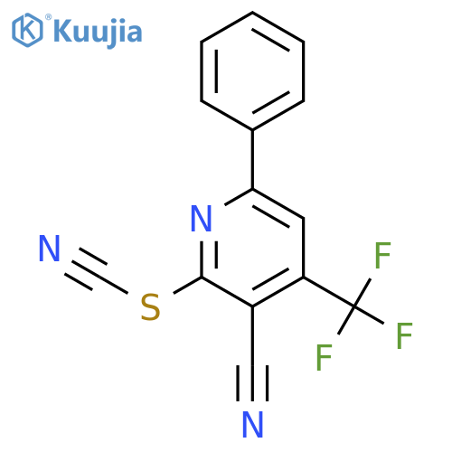 Thiocyanic acid, 3-cyano-6-phenyl-4-(trifluoromethyl)-2-pyridinyl ester structure
