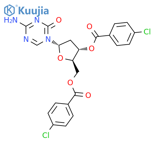4-Amino-1-3,5-bis-O-(4-chlorobenzoyl)-2-deoxy-a-D-erythro-pentofuranosyl-1,3,5-triazin-2(1H)-one structure