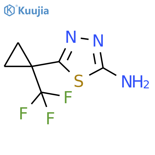 1,3,4-Thiadiazol-2-amine, 5-[1-(trifluoromethyl)cyclopropyl]- structure